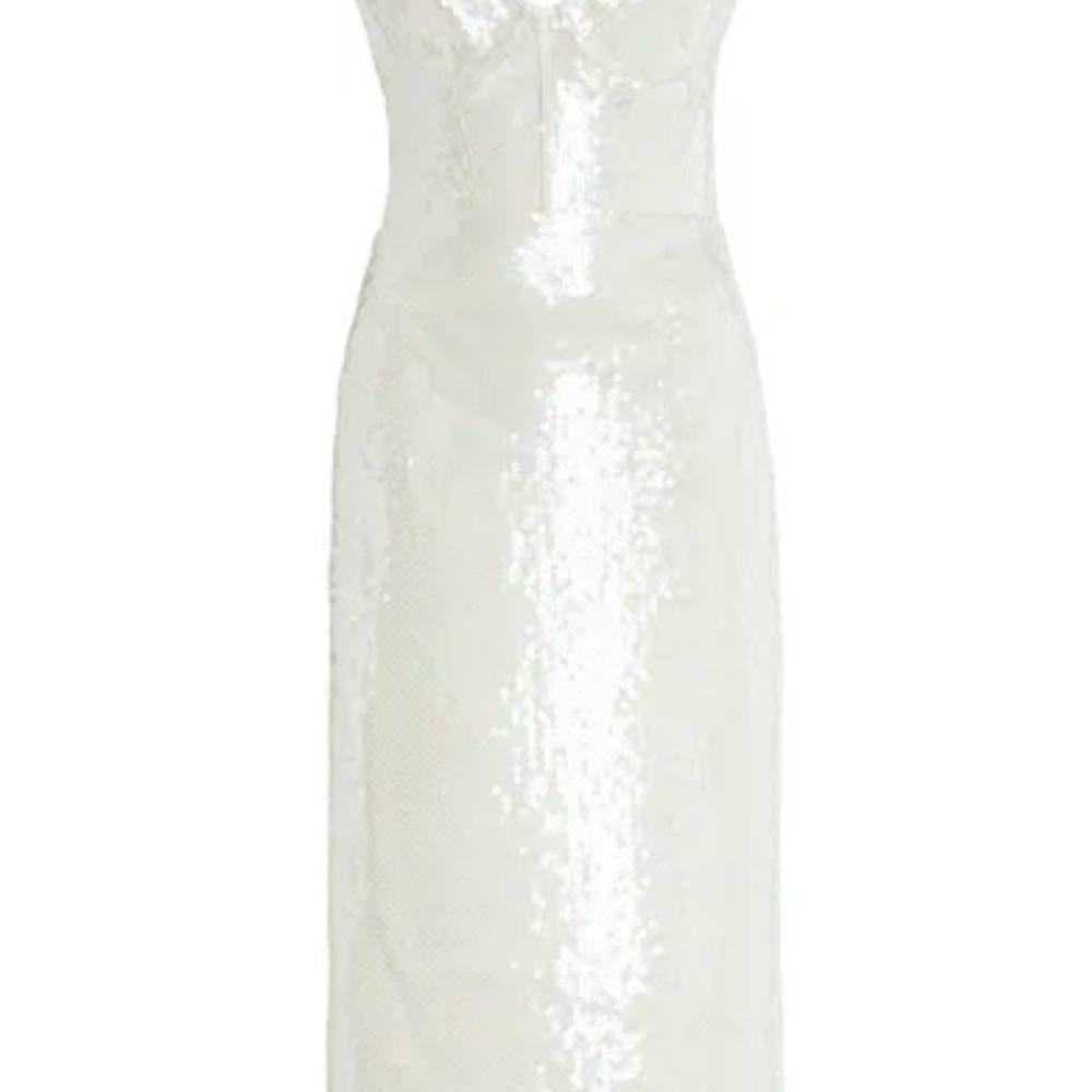 Elegant White Sequin Dress - Picture 3 of 6